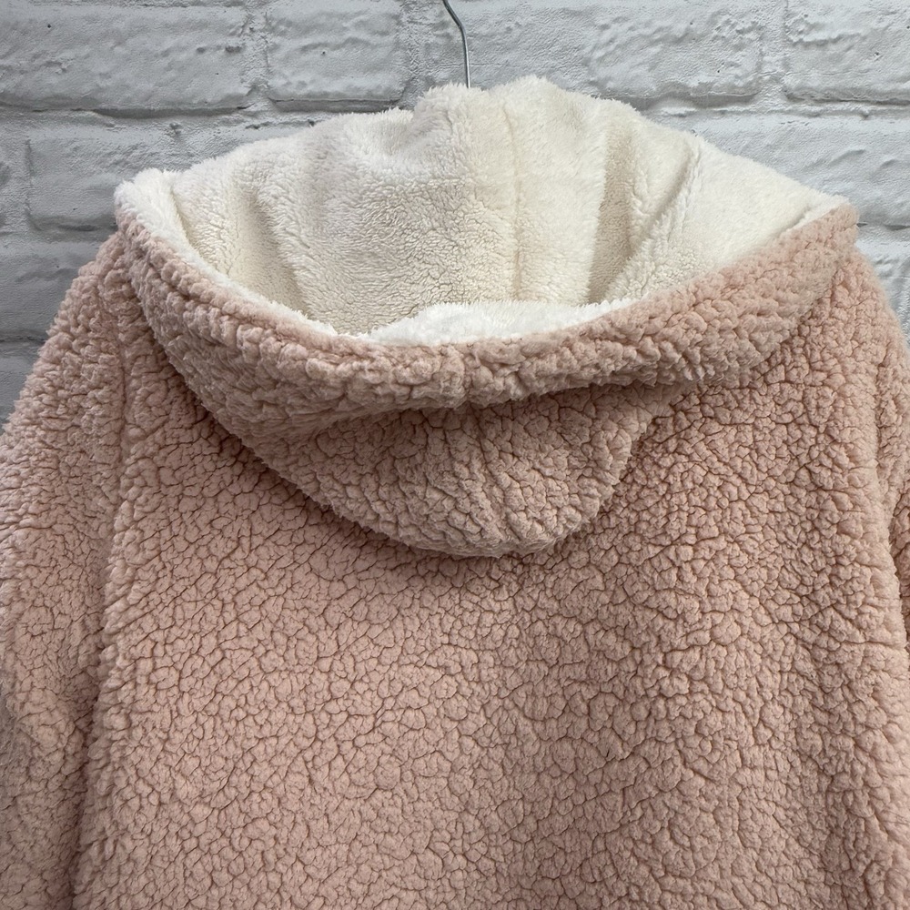 Me Jane Womens Sz S Pink Jacket Boho Faux Fur Fluffy Teddybear Sherpa Soft Coat - Picture 13 of 16